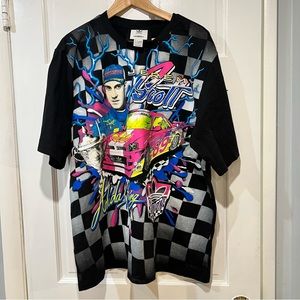 Adidas Jeremy Scott Shirt JS Rally NASCAR Style Print TEE Adult XL